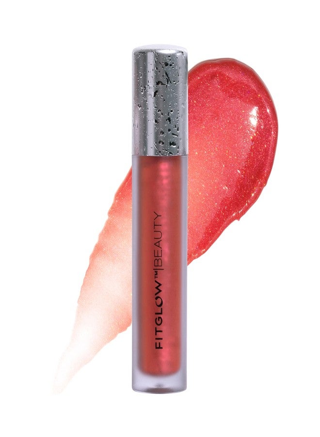 FITGLOW Beauty Lip Colour Serum | Hydrating Lip Gloss | Plumping Anti-Aging Lip Treatment | Natural Shine with Pomegranate Sterols & Collagen | Buildable Color for Dry Chapped Lips | Juice - 10g - Image 1